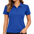Damen Poloshirt Größe M aus Polyester Blau mit Kurzarm