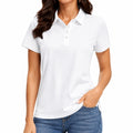Damen Poloshirt Größe S Weiß Kurzarm mit Knopfleiste