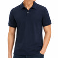 Herren Poloshirt Größe L Dunkelblau Kurzarm mit Knopfleiste