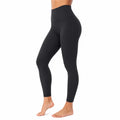 Damen Sportleggings S Schwarz aus elastischem Synthetikstoff mit hohem Bund