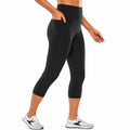 Damen Sportleggings Größe L Schwarz elastisch mit hoher Taille und Seitentasche